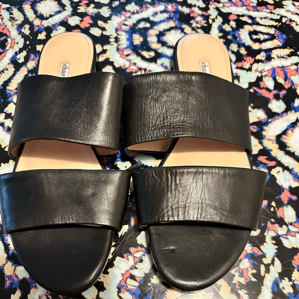 NBW Charles David Black Sandals! Size 10!